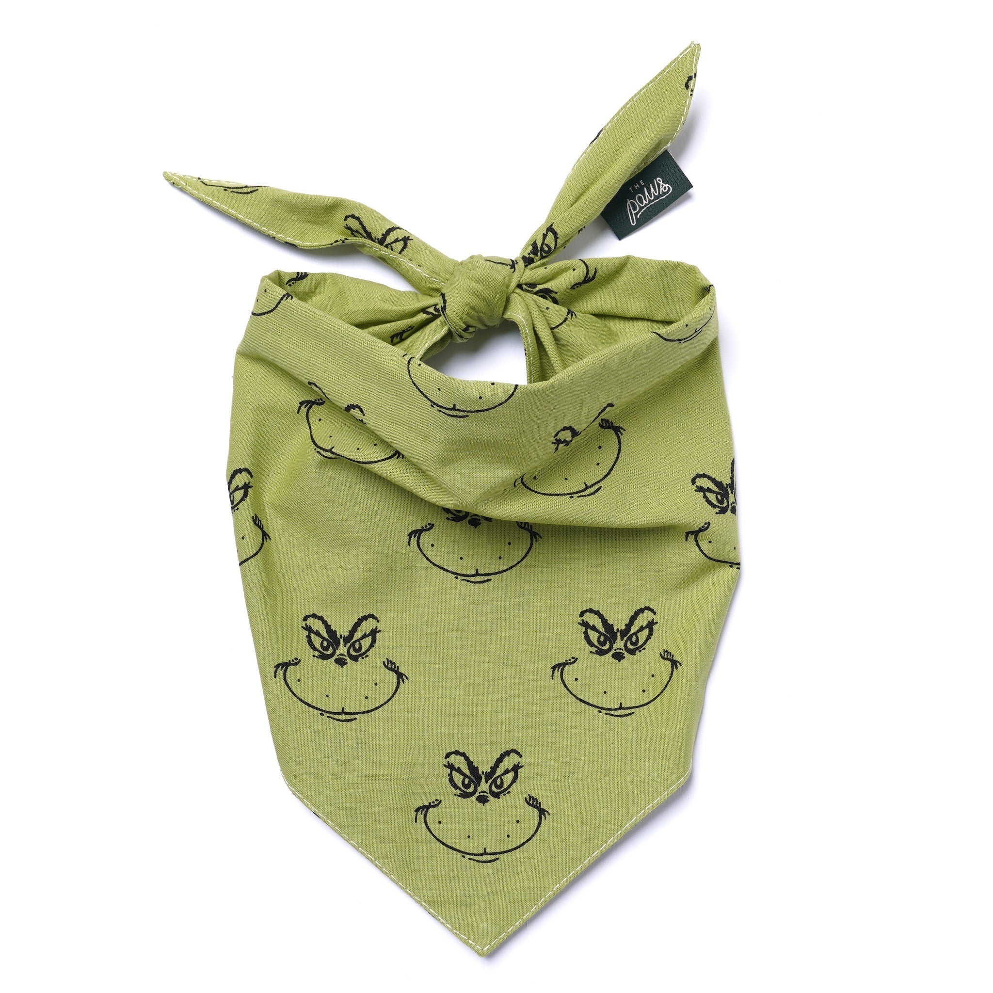 The Paws Grinch Holiday Bandana for Dogs and Cats