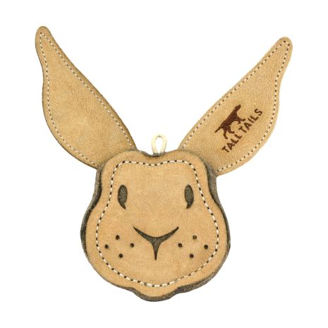 Tall Tails Scrappy Rabbit Leather Dog Toy