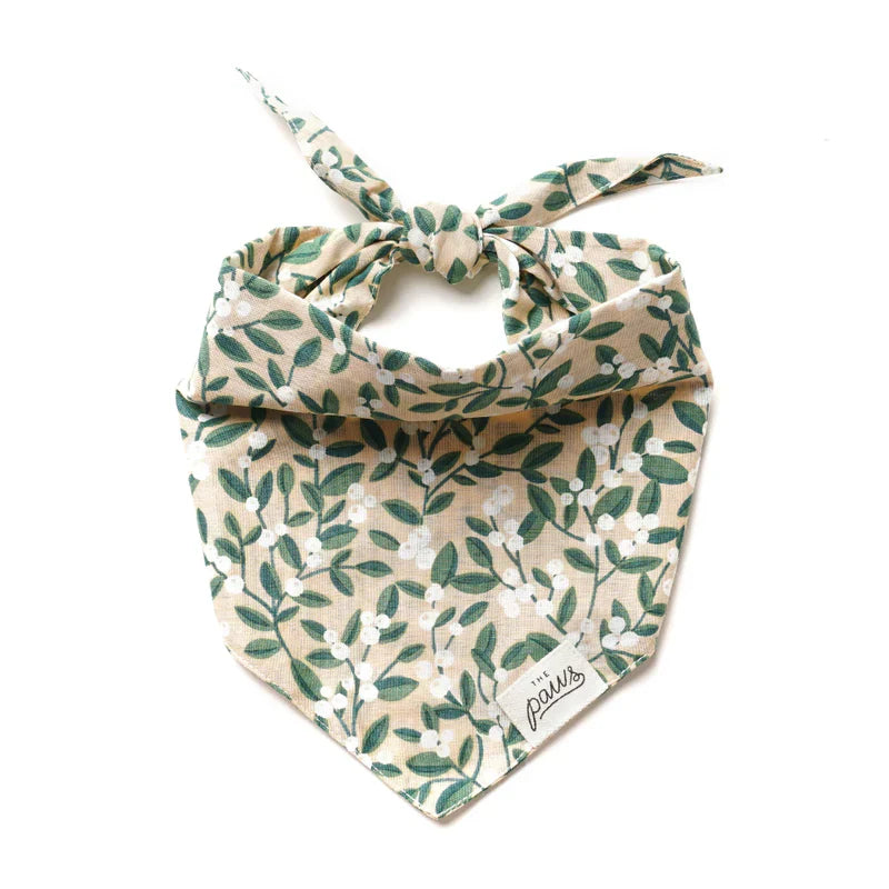 The Paws Green Berry Bandana for Dogs and Cats