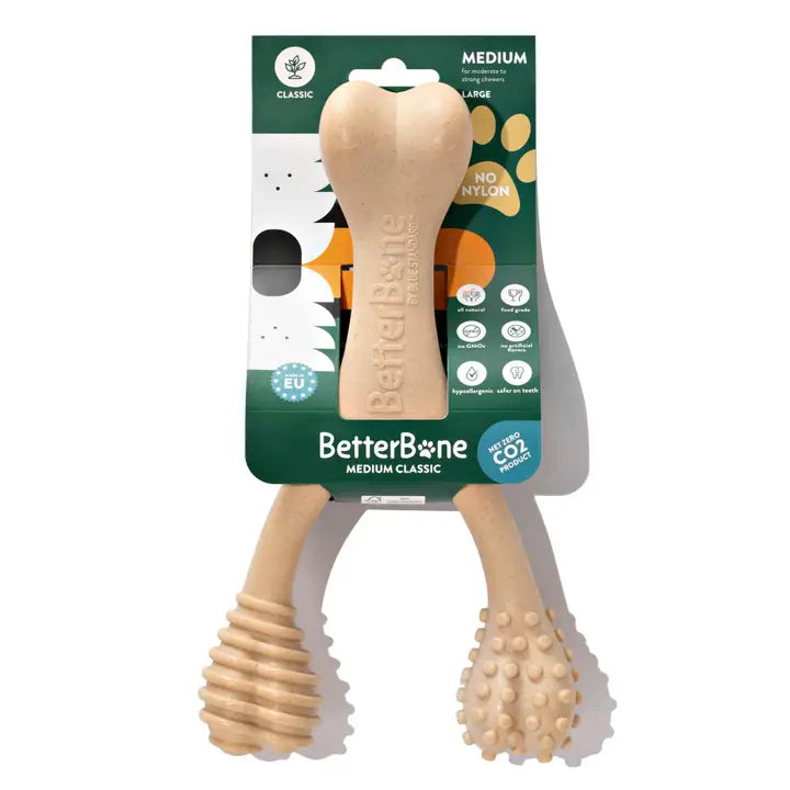 Betterbone Medium Density Beef Flavor Bone Chew Toy, Large