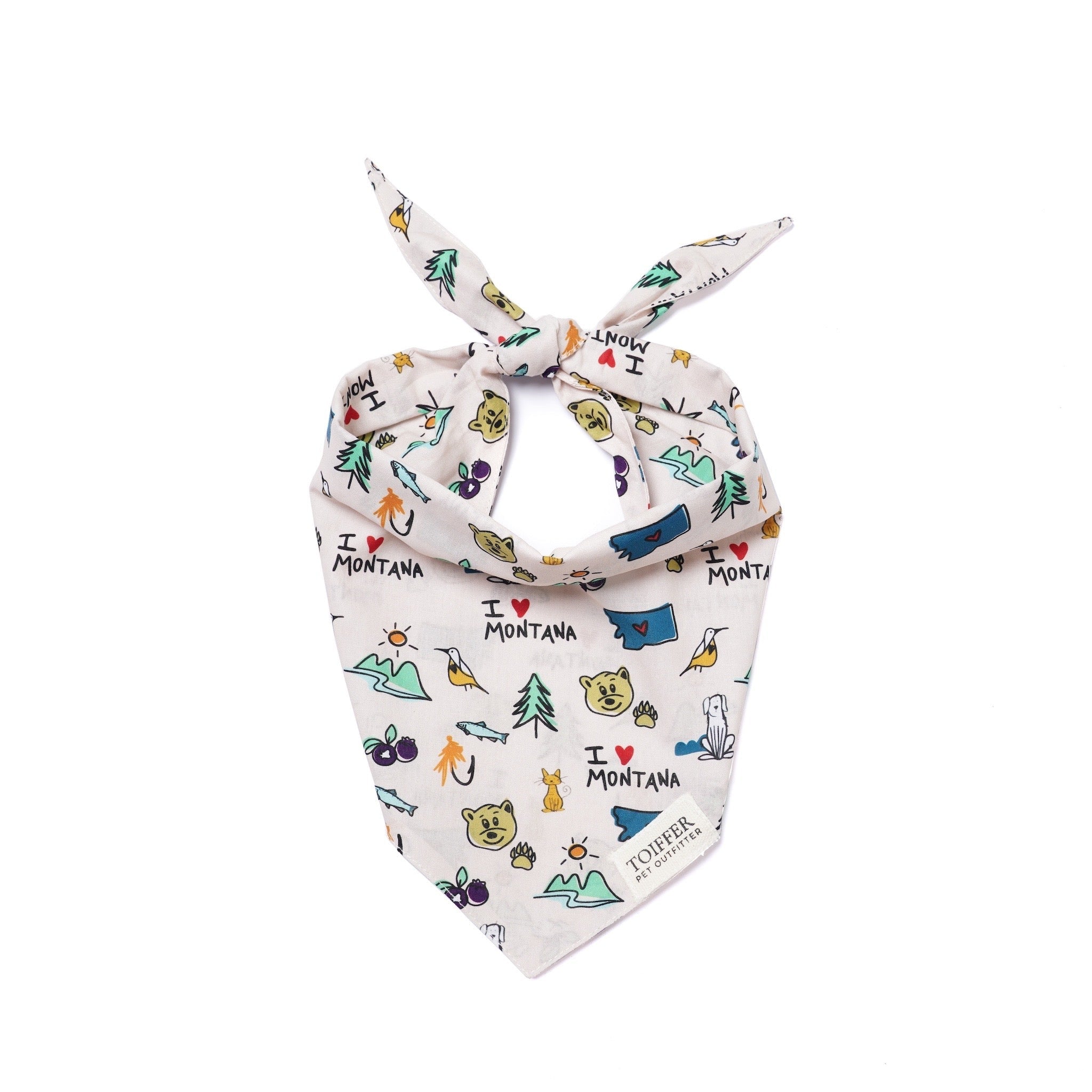 Toiffer Exclusive: I Love Montana Bandana for Dogs and Cats
