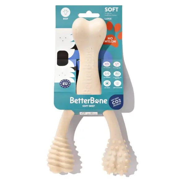 Betterbone Soft Density Beef Flavor Chew Bone Toy, Large