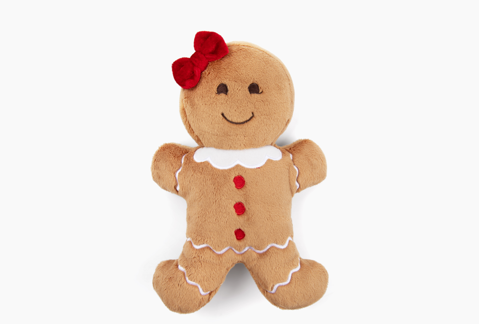 Judy Gingerbread Girl Plush Dog Toy