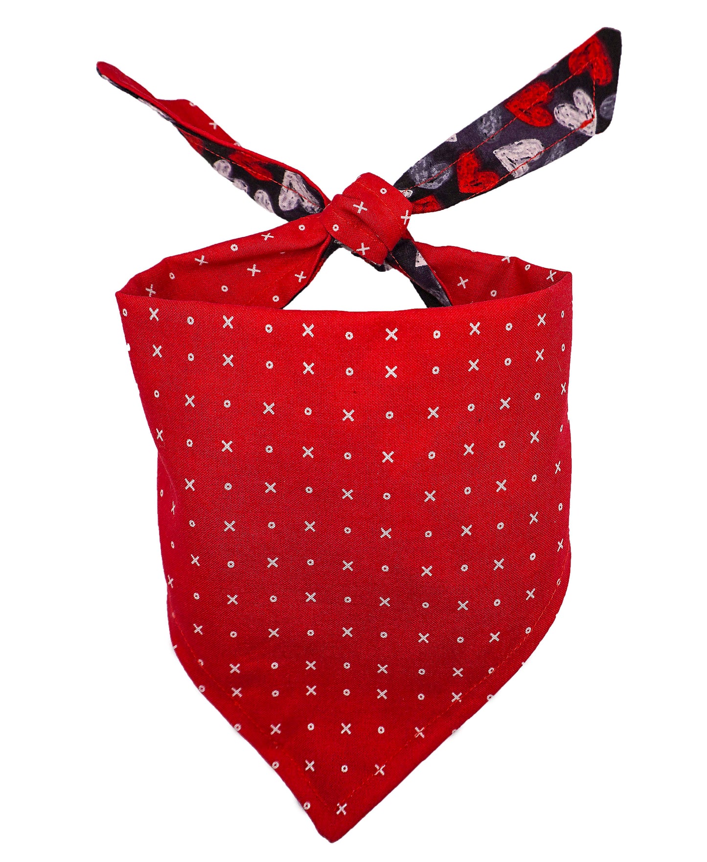 Hearts Reversible Bandana for Dogs and Cats