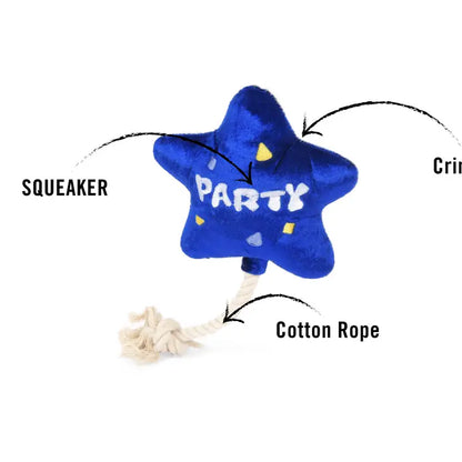 Party Time Small Balloon Plush Squeaky Dog Toy