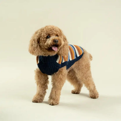 Alqo Wasi Navy Stripes Alpaca Blend Sweater