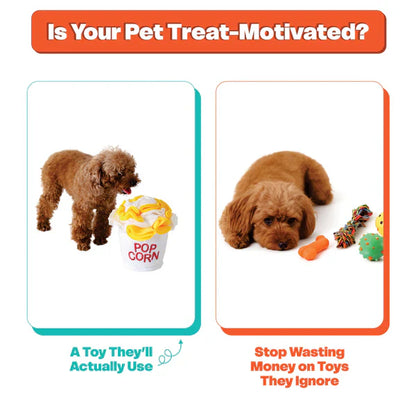LuftPets Popcorn Snuffle Toy — Crinkly Popcorn Enrichment Toy for Dogs and Cats