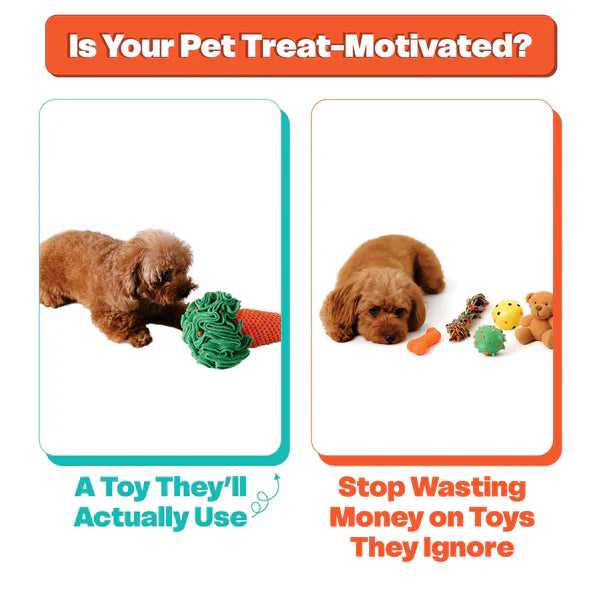 LuftPets Snuffle Carrotz—The Ultimate Carrot Puzzle Sniff Toy for Dogs and Cats