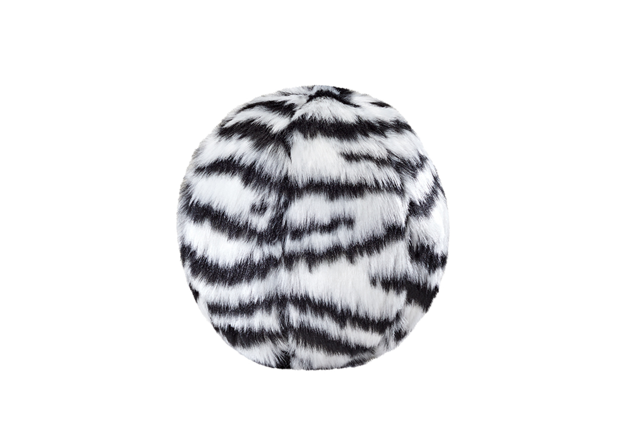 Zebra Ball No Squeak Plush Dog Toy