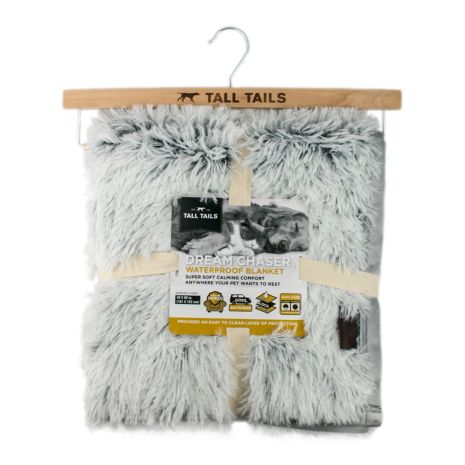 Tall Tails Grey Waterproof Luxe Soft Blanket 40" by 60"