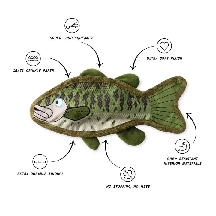 Dumb Bass Fish Durable Dog Toy