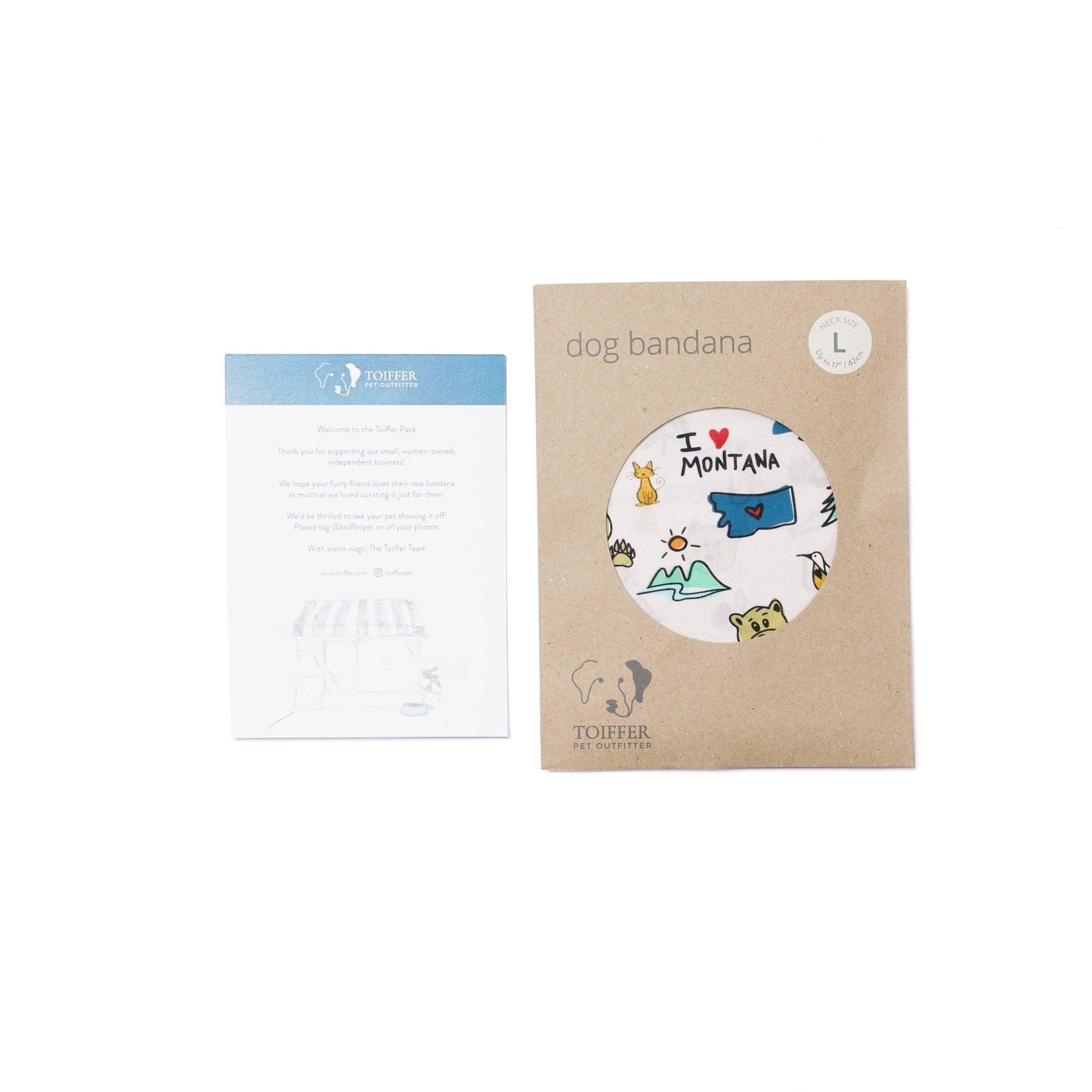 Toiffer Exclusive:  I Love Montana Bandana for Dogs and Cats