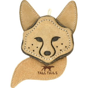 Tall Tails Scrappy Fox Leather Dog Toy