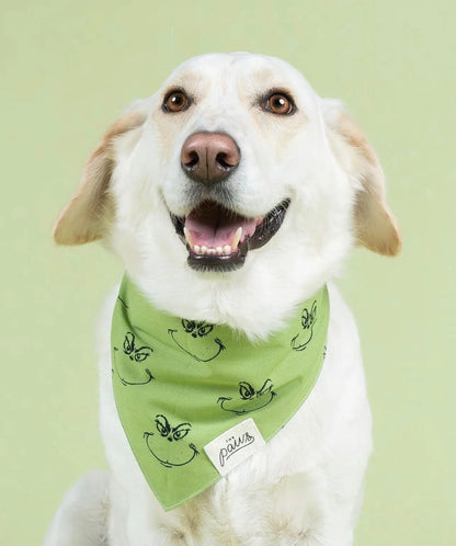 The Paws Grinch Holiday Bandana for Dogs and Cats