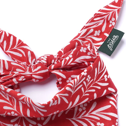 The Paws Noel Berry Holiday Bandana for Dogs and Cats