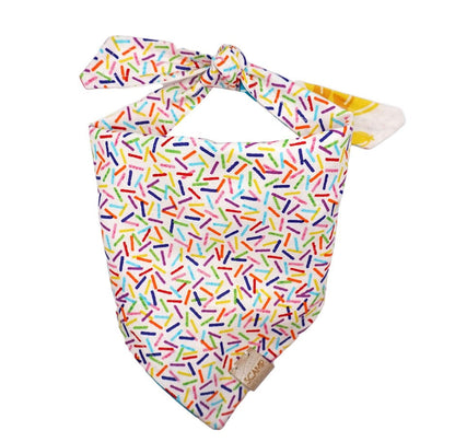 Balloons and Sprinkles Reversible Bandana for Dogs and Cats