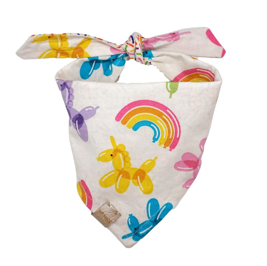 Balloons and Sprinkles Reversible Bandana for Dogs and Cats