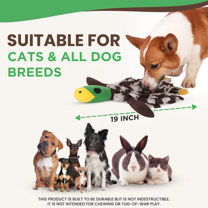 LuftPets Squeaky Duck Snuffle Mat for Dogs – 2-in-1 Toy & Foraging Fun