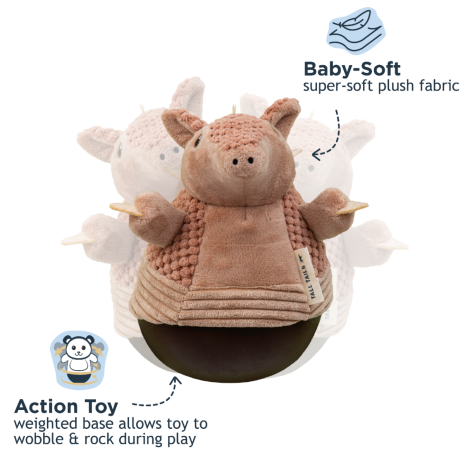 Tall Tails Roly Poly Armadillo Dog Toy 9"