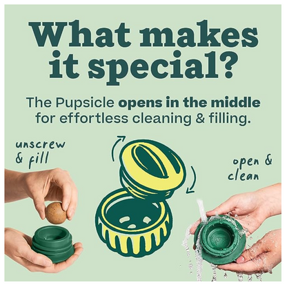 Woof Pupsicle Dog Puzzle Toy Green Size Large