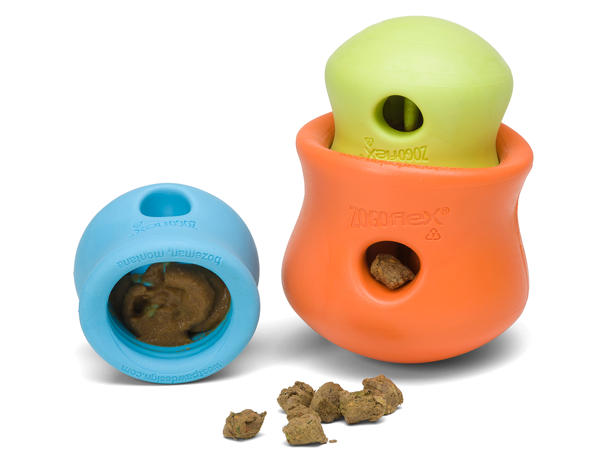 West Paw Zogoflex Toppl Tough Treat Dispensing Dog Chew Toy Small