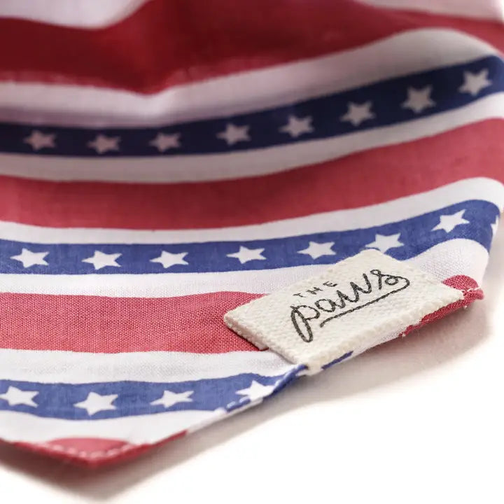 The Paws Patriotic Stripe Bandana for Dogs and Cats