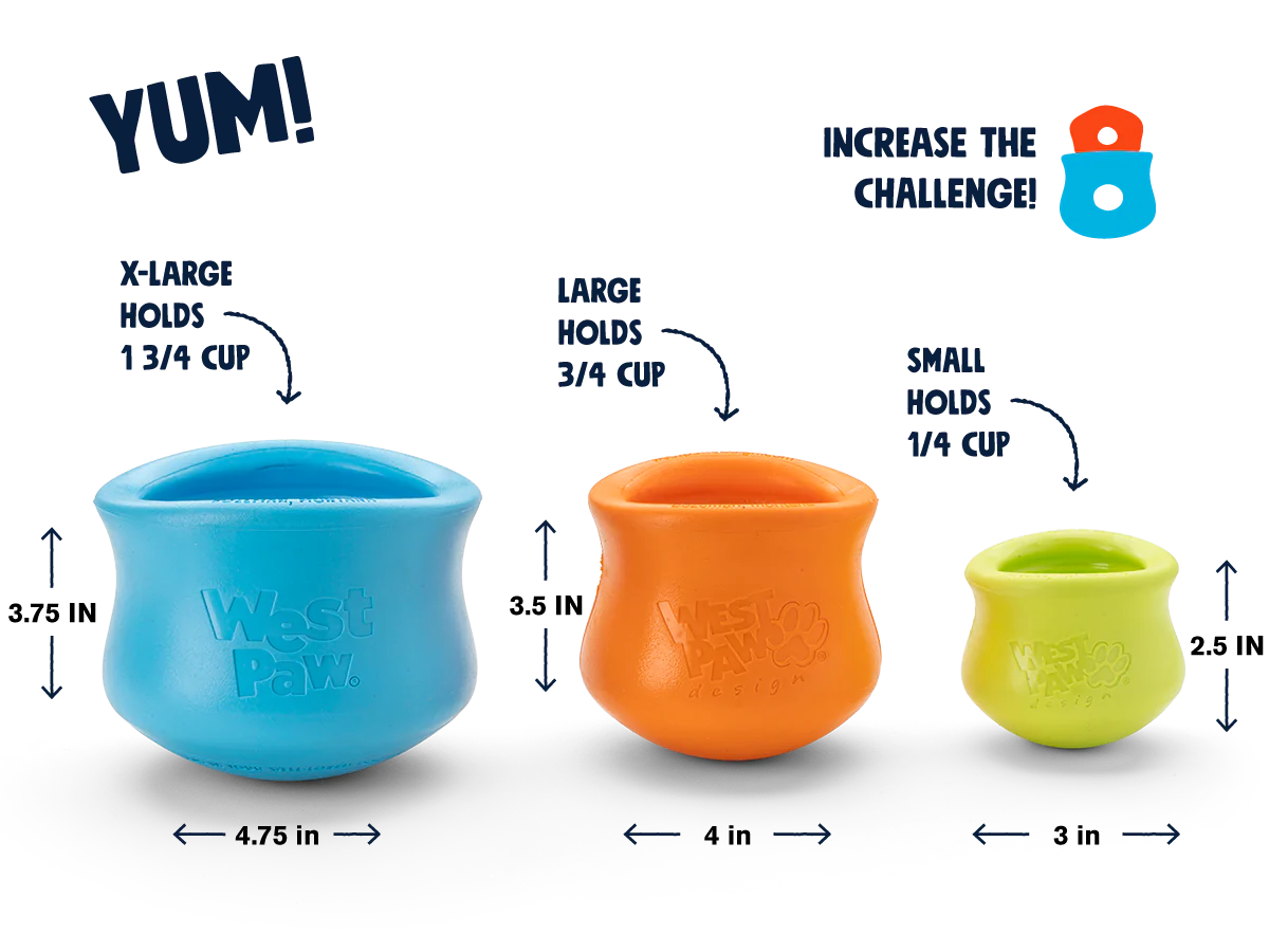 West Paw Zogoflex Toppl Tough Treat Dispensing Dog Chew Toy Small