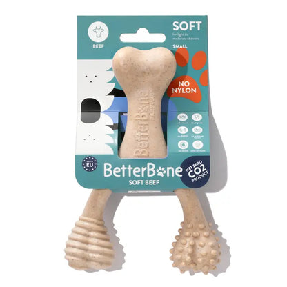Betterbone Soft Density Beef Flavor Chew Bone Toy, Small