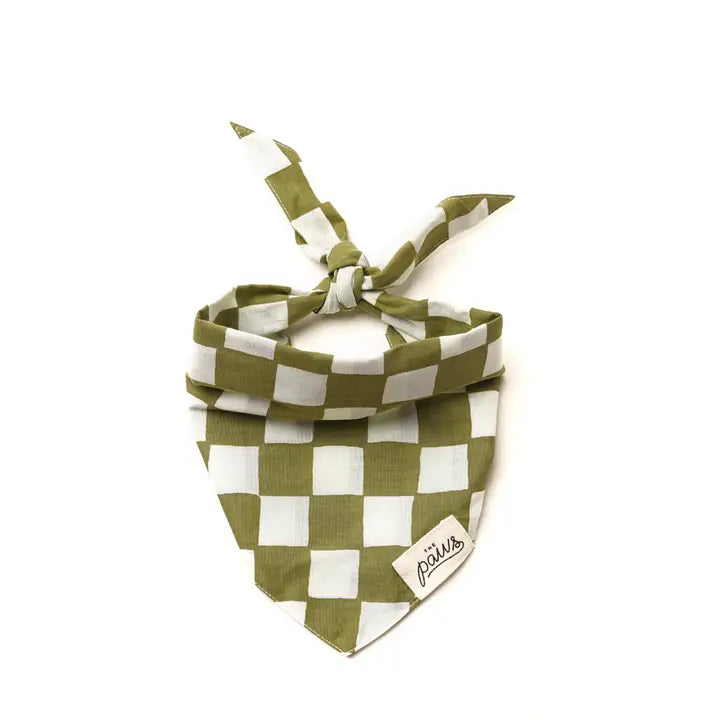 The Paws Checkmate Bandana for Dogs and Cats