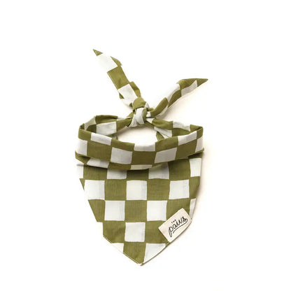 The Paws Checkmate Bandana for Dogs and Cats