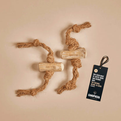Coffee Wood and Coconut Rope Dog Chew