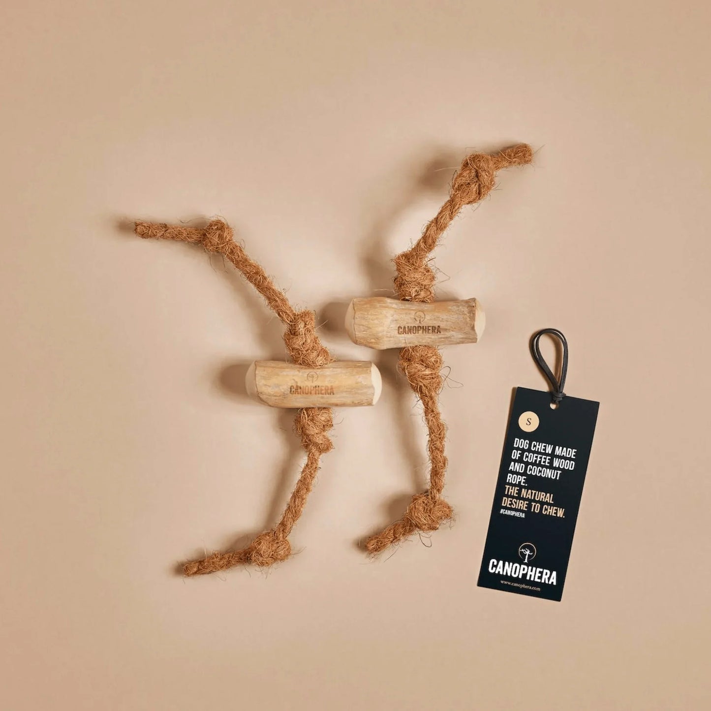 Coffee Wood and Coconut Rope Dog Chew