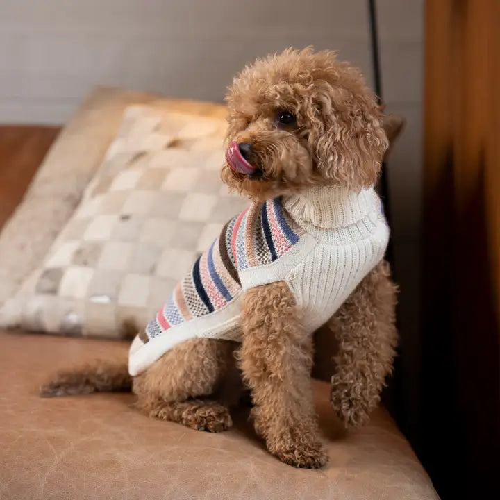 Alqo Wasi Blushline Stripes Alpaca Blend Sweater