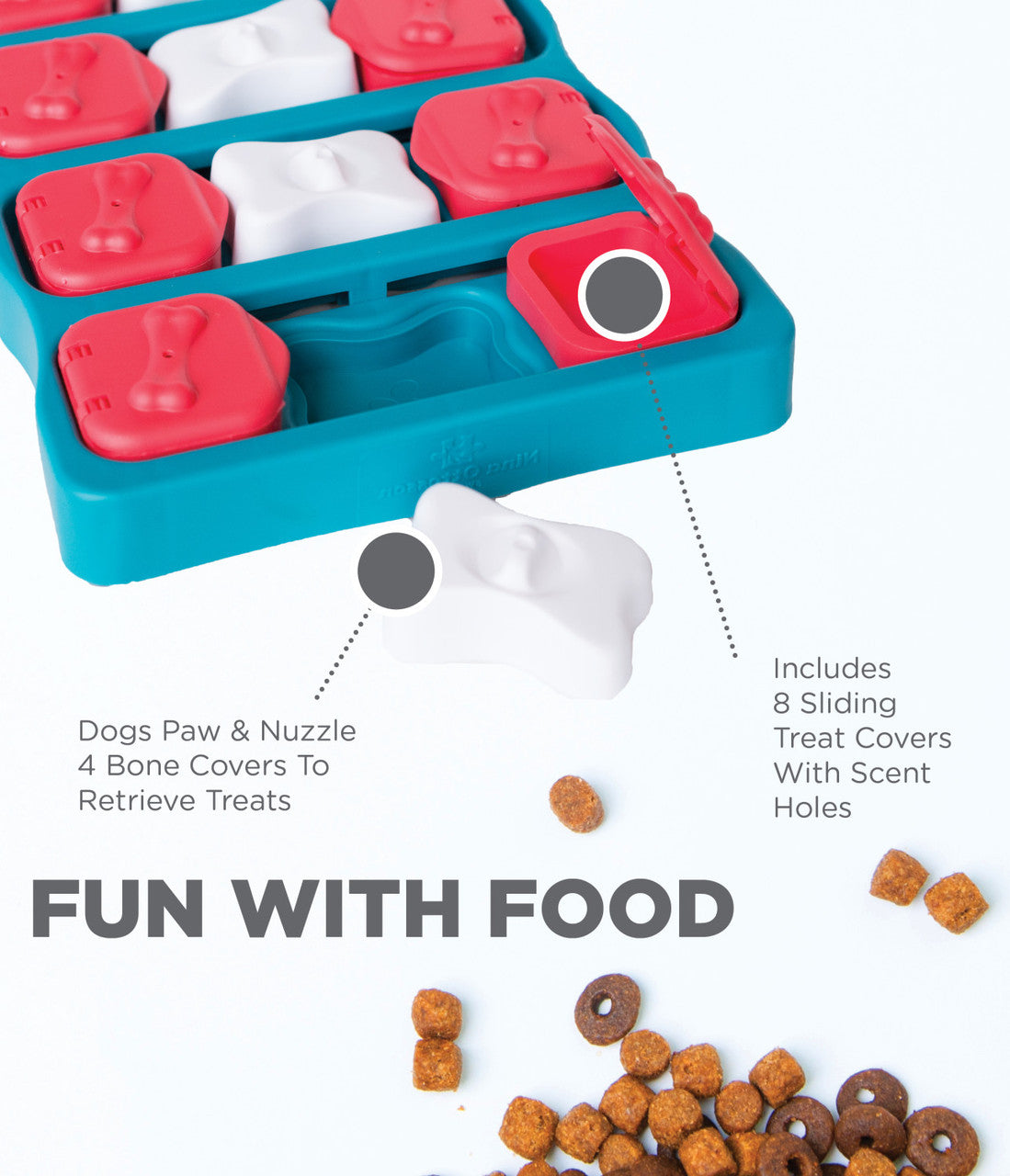 Outward Hound Dog Brick Intermediate Flip, Slide, & Treat Puzzle