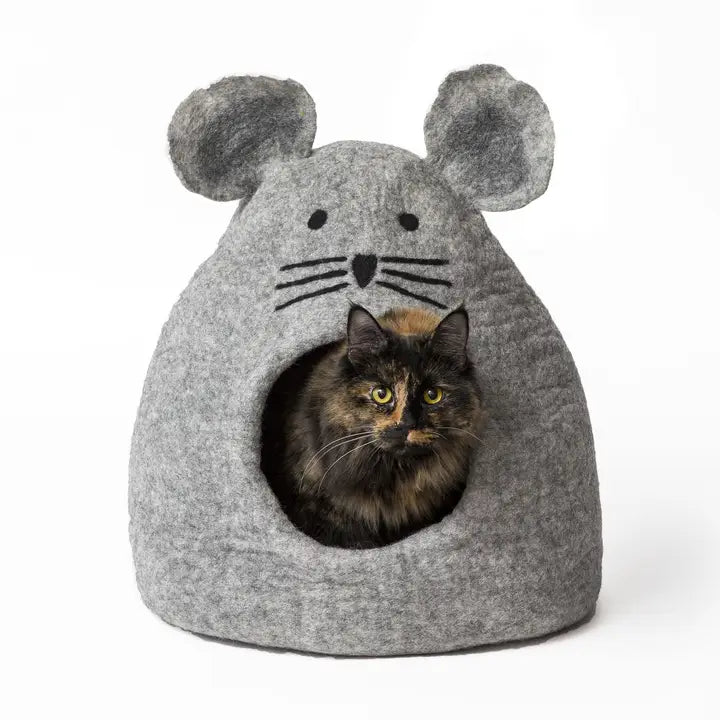 Mouse Wool Pet Cave Gray
