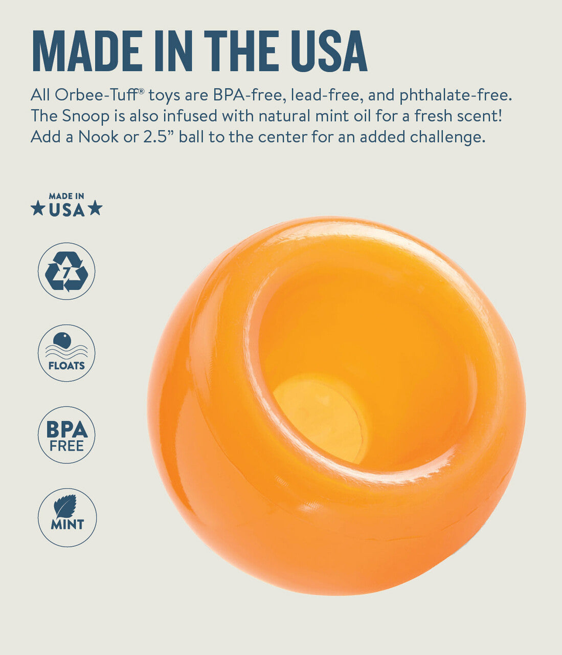 Orbee Tuff Lil Snoop Small Interactive Floating Dog Toy Purple