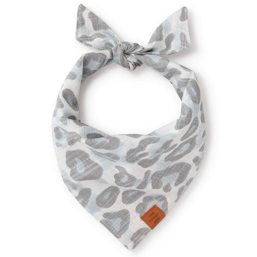 Powder Blue Leopard Bandana for Dogs and Cats