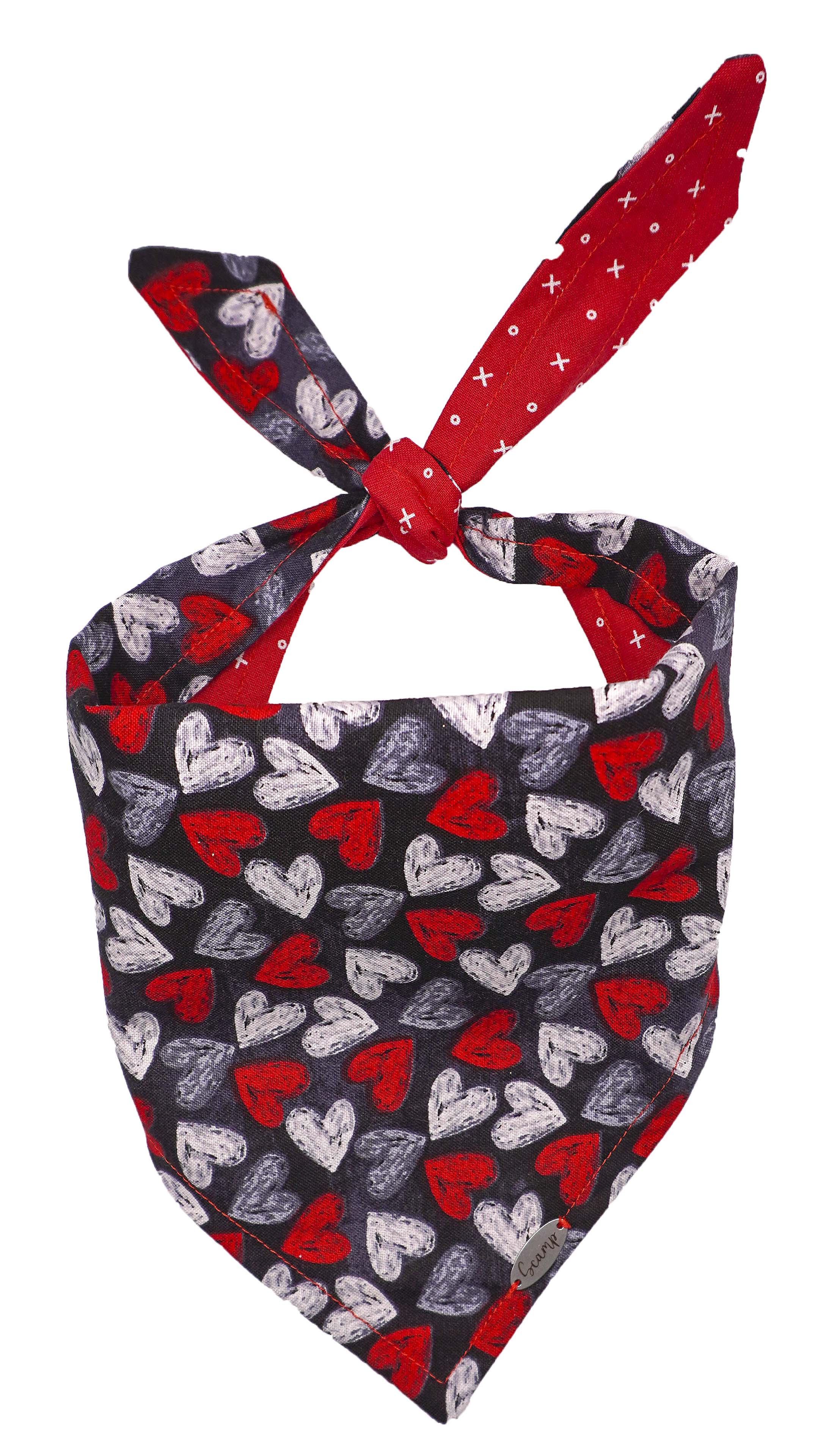 Hearts Reversible Bandana for Dogs and Cats