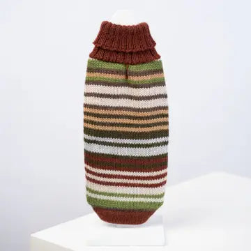 Alqo Wasi Rusty Striped Alpaca Blend Sweater