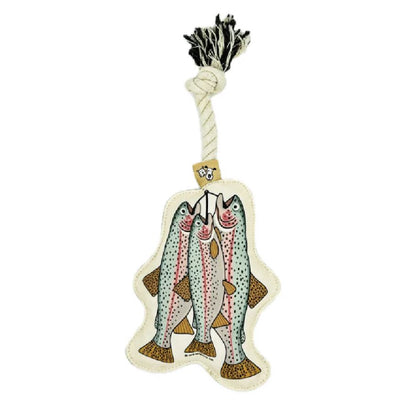 Speckle and Spot Trout and Rope Dog Toy